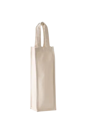Sac porte-bouteille en coton canvas – Natural