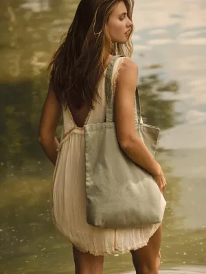 Sac shopping délavé en coton