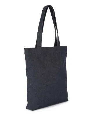 Recycled cotton denim look tote bag