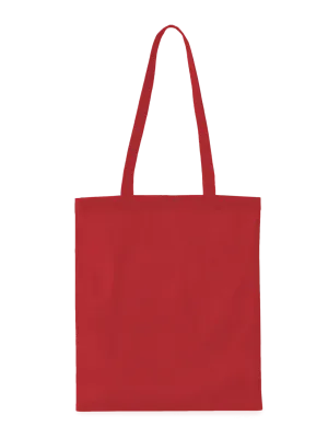 Organic cotton shopping bag – Hibiscus Red