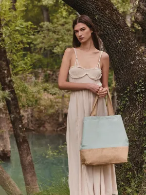 Sac shopping en toiles de coton et jute