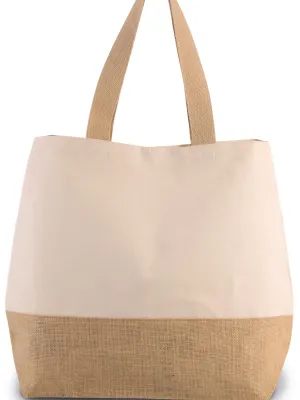 Sac shopping en toiles de coton et jute
