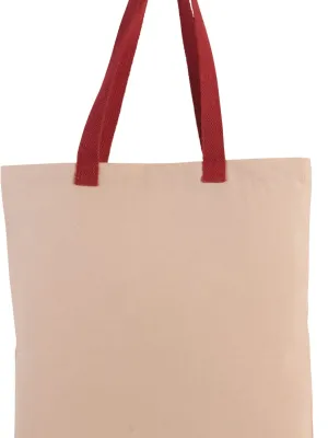 Sac shopping plat en toile avec poignées contrastées