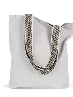 Recycled flat bottom shopping bag