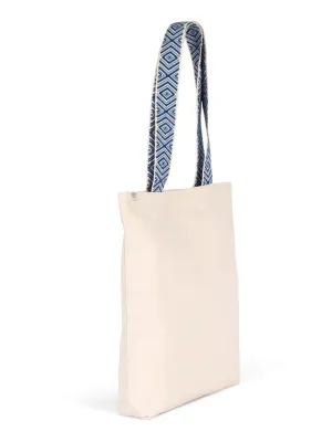 Recycled flat bottom shopping bag
