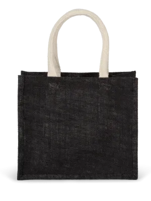 Jute canvas tote - medium – Black