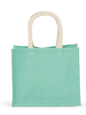 Jute canvas tote - medium – Ice Mint