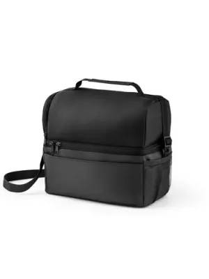 ZIPPERS COOLER. Sac thermique 8'5L en 300D et 840D Jacquard – Noir