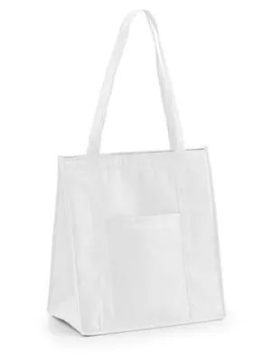 ROTTERDAM. Non-woven Cooler bag (80 g/m²) – Blanc