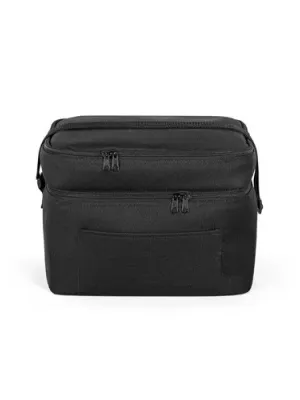 CANCUN LARGE. Thermal bag in 600D, recycled polyester, with adjustable webbing strap 14 L