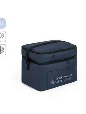 CANCUN LARGE. Thermal bag in 600D, recycled polyester, with adjustable webbing strap 14 L