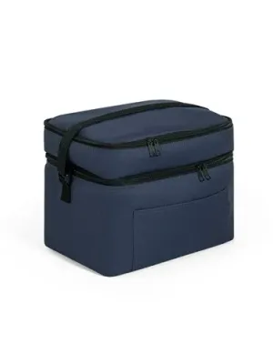 CANCUN LARGE. Thermal bag in 600D, recycled polyester, with adjustable webbing strap 14 L – Bleu