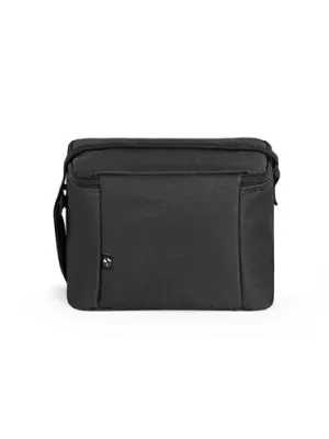 CANCUN. Thermal bag in 600D recycled polyester with adjustable webbing strap 7 L