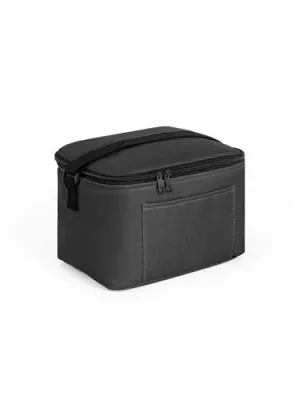 CANCUN. Thermal bag in 600D recycled polyester with adjustable webbing strap 7 L – Noir