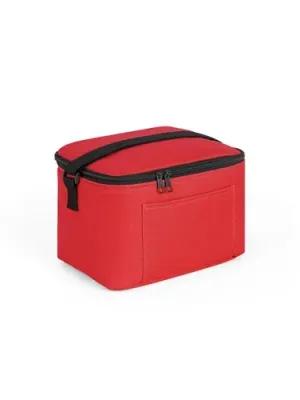 CANCUN. Thermal bag in 600D recycled polyester with adjustable webbing strap 7 L – Rouge
