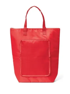 MAYFAIR. Sac thermique pliable en polyester 210D 15 L – Rouge