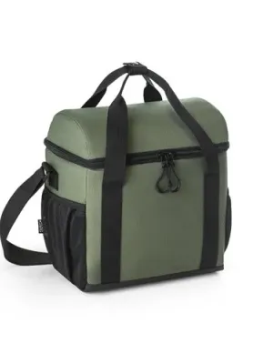 ROMA M. Padded cooler bag in recycled polyester 600D ripstop 11 L – Vert foncé