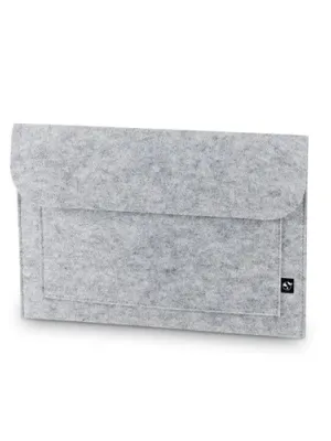 FELPY SLEEVE. Recycled felt (100% rPET) laptop bag – Gris clair