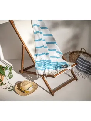 SARDENHA. Toalla de playa de algodón (70% reciclado) y poliéster (30% reciclado) (180 g/m²)