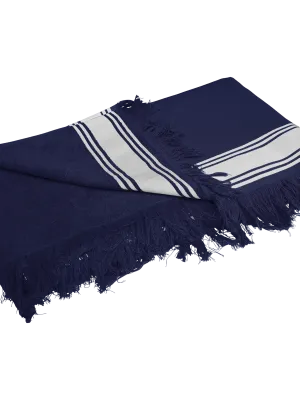 Serviette fouta – NAVY / WHITE