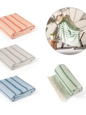 CAPLAN. Serviette multifonctionnelle (260 g/m²) composée de coton léger et résistant (90%) et de coton recyclé (10%)