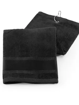 GOLFI. Toalla de algodón multifuncional (430 g/m²) – Noir
