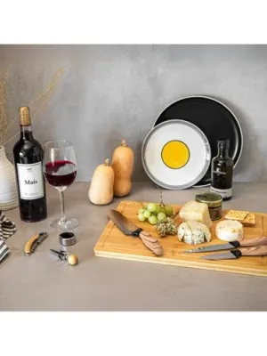 SAVORY. Bamboo and stainless steel wine set