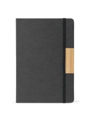 HOMERO. Set composé d'un bloc-notes A5 à couverture rigide et d'un stylo à bille en bambou