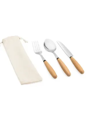 BOULUD. Juego de 3 piezas en madera de acacia – Naturel