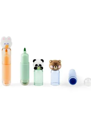 TROPICAL. Set de 3 stylos pour enfants en ABS