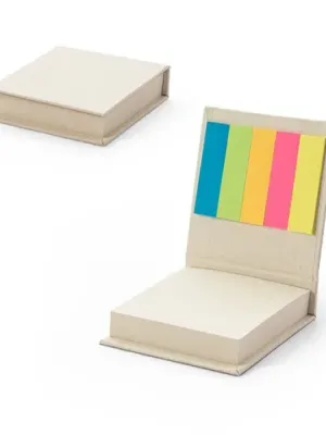 KAIRON. Juego de oficina 2 en 1 elaborado con papel 100% reciclado con 6 blocs de notas adhesivas