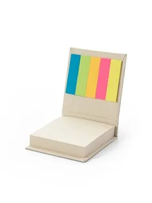 KAIRON. Juego de oficina 2 en 1 elaborado con papel 100% reciclado con 6 blocs de notas adhesivas