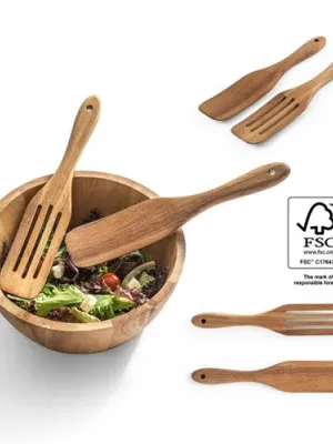 BATALI. Set de deux couverts en bois d'acacia