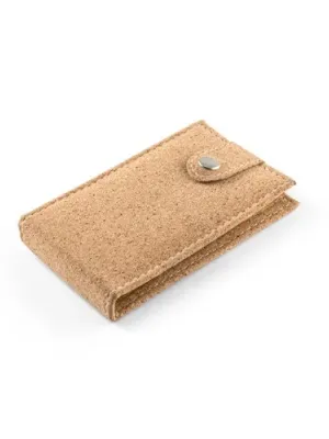 ZENA. Conjunto de manicura em aço inoxidável numa bolsa de cortiça – Naturel