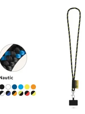 STAFFORD. SET Lanyard NAUTIC Long (Ø 7 mm) with Hook Trigger Snap 9 mm and smartphone holder