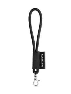 SET Lanyard NAUTIC Short (Ø 7 mm) avec mousqueton à porte de 9 mm – 300 - Noir