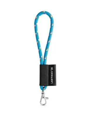 SET Lanyard NAUTIC Short (Ø 7 mm) avec mousqueton à porte de 9 mm – 304 - Bleu clair