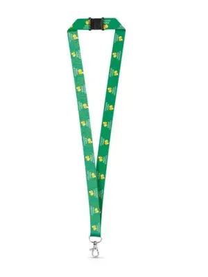 DOVER. SET Lanyard SUBLIMATION Long II (20 mm) en polyester recyclé (100 % rPET) avec mousqueton à porte de 20 mm et fermoir de