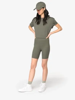 Eco-friendly ladies' rib shorts