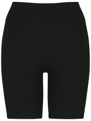 Eco-friendly ladies' rib shorts – Black