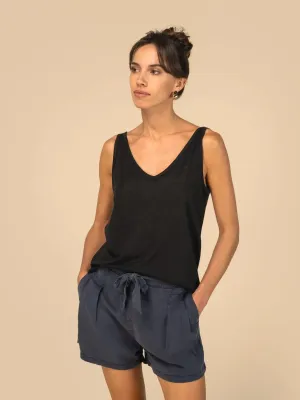 Eco-friendly Women's Washed Effect Lyocell Shorts