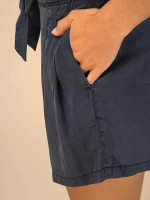 Eco-friendly Women's Washed Effect Lyocell Shorts