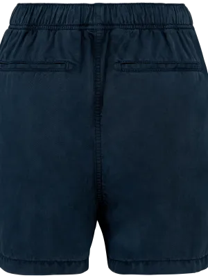 Eco-friendly Women's Washed Effect Lyocell Shorts – Washed Navy Blue