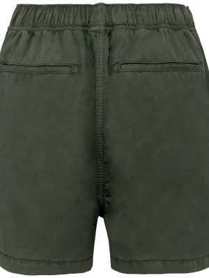Eco-friendly Women's Washed Effect Lyocell Shorts – Washed Organic Khaki