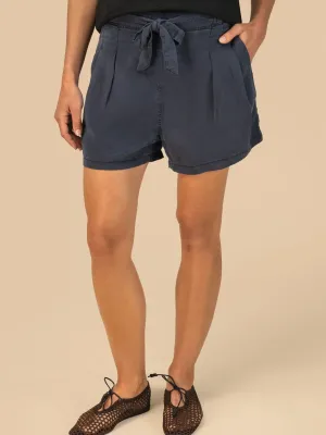 Eco-friendly Women's Washed Effect Lyocell Shorts