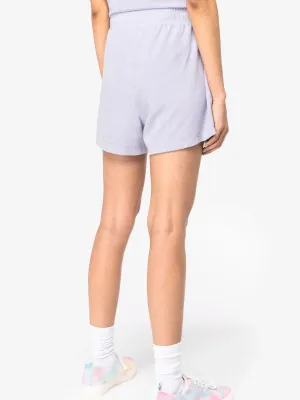 Pantalón corto ecorresponsable de rizo de mujer