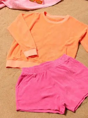 Pantalón corto ecorresponsable de rizo de mujer