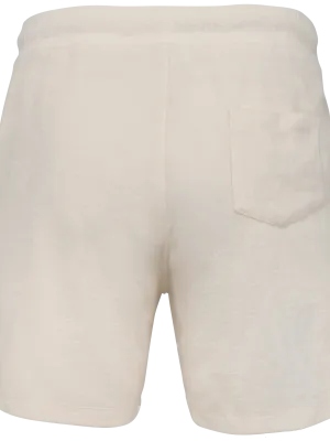 Pantalón corto ecorresponsable de rizo de hombre – Ivory