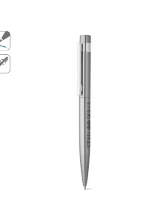 ALEXA. Ballpoint pen with stainless steel body (53% rSS) and clip