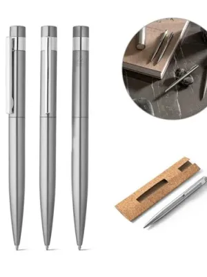 ALEXA. Ballpoint pen with stainless steel body (53% rSS) and clip